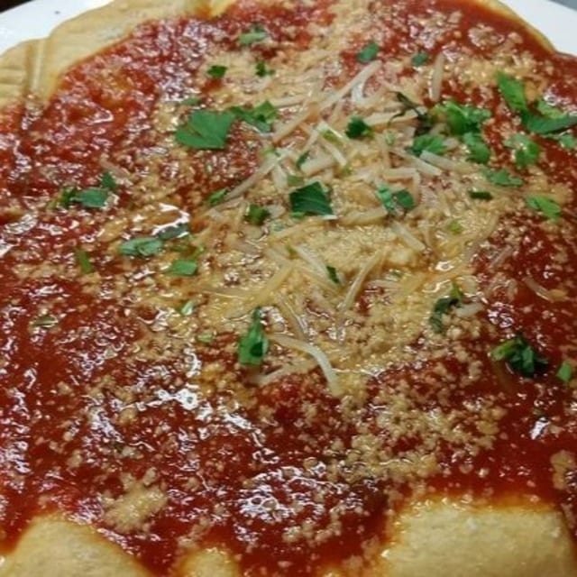 Fried Dough Pizza.